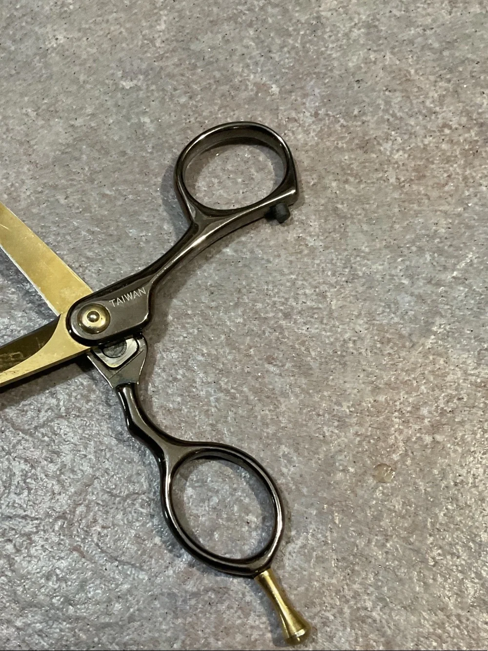 Professional Men’s Haircut Scissors - Gold Blades with Black Handles